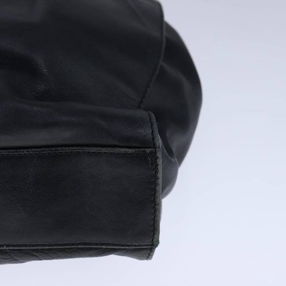 PRADA Hand Bag Leather Black Silver Auth 109379 - Picture 11 of 16